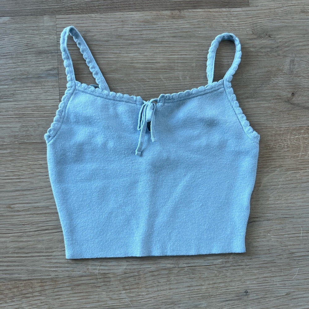 LA HEARTS light blue cropped cami